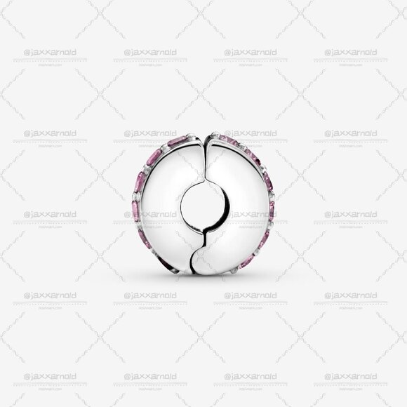 Pandora Pink Sparkling Row Clip Charm - Picture 4 of 7
